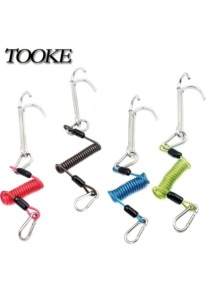 TG753-PEMBE Stil Tüplü Dalış Akım Kancası Çift Resif Kancası Spiral Bobinli Sürüklenme Kancası Kordon Paslanmaz Çelik Akım Dalış Sualtı Sporları Için (Yurt Dışından) modelleri