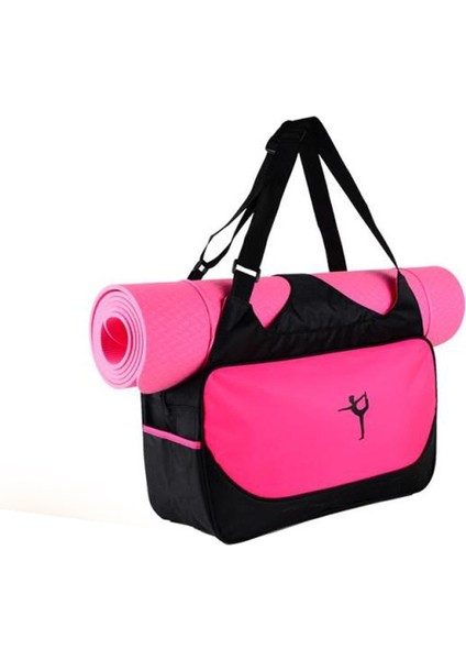 Pembe Tarzı Li Çok Fonksiyonlu Su Geçirmez Yoga Çantası Spor Salonu Mat Naylon Sırt Çantası Omuz Taşıyıcılar Için Yoga Pilates Mat Çanta Hiçbir Yoga Mat (Yurt Dışından)