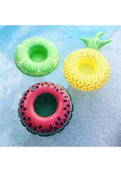 Küçük Flamingo Stili Karpuz Limon Ördek Tek Boynuzlu Bulut Kuğu Şemsiye Çok Şekilli Şişme Bardaklık Yüzme Havuzu Altlığı Çocuk Su Oyuncak (Yurt Dışından) indirimleri