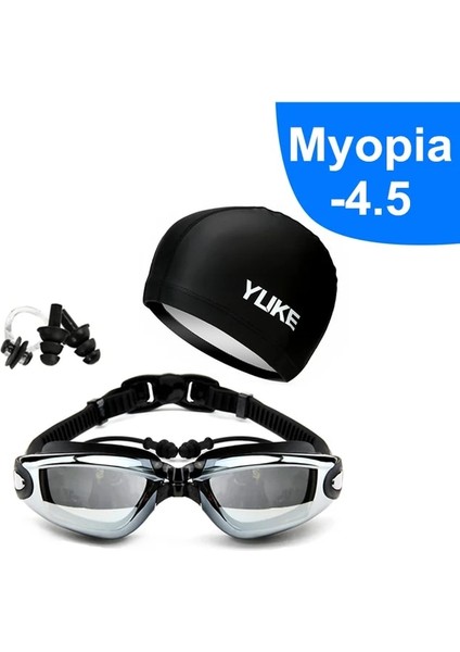 No.-4.5 Stili Yuke Profesyonel Yetişkin Havuz Yüzme Gözlükleri Buğu Önleyici Ayarlanabilir Su Geçirmez Silikon Yüzme Gözlüğü Erkekler Kadınlar Için Dalış Gözlüğü (Yurt Dışından)
