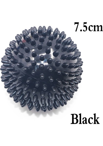 7.5cm-Siyah Stil 7cm7.5cm 9cm Dayanıklı Pvc Dikenli Yoga Masaj Topu Drenaj Noktası Fitness El Ayak Ağrısı Plantar Fasiit Rahatlatıcı Kirpi Topları (Yurt Dışından)