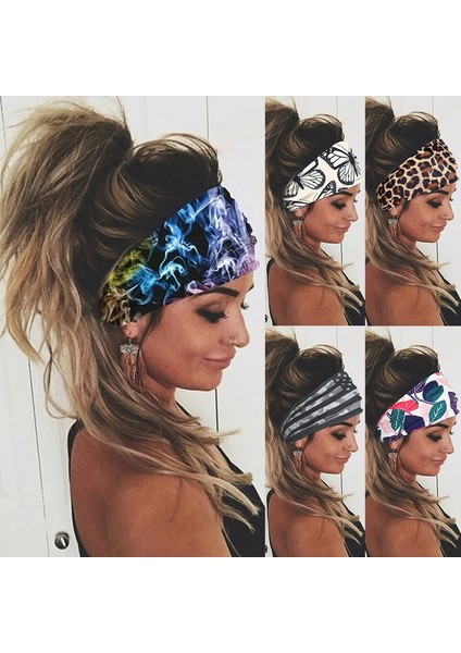 Çikolata Tarzı Batik Yoga Saç Bantları Saç Aksesuarları Yıldız Gökyüzü Doğa Sporları Yoga Fitness Erkekler Kadınlar Için Ter Emme Moda Trendi (Yurt Dışından)