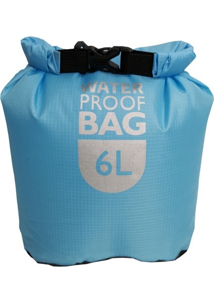 Mavi 6l Stili Outdoor 6L12L 24L Su Geçirmez Kuru Çanta Paketi Çuval Yüzme Rafting Kayık Nehir Yürüyüşü Yüzer Yelkenli Kano (Yurt Dışından)