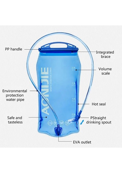 B Tarzı 1l 1.5l 2l 3l Katlanabilir Yumuşak Rezervuar Su Mesane Hidrasyon Paketi Su Torbası Koşu Bisikleti Için (Yurt Dışından) fırsatları