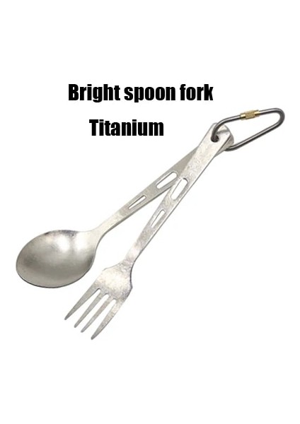 Kaşık Tarzı Tito Titanium Spork Sofra Kombinasyonu Açık Kamp Titanyum Alaşımlı Çatal Koleksiyonu Seyahat Bıçağı Pratik 3 Parça Set Titan (Yurt Dışından)
