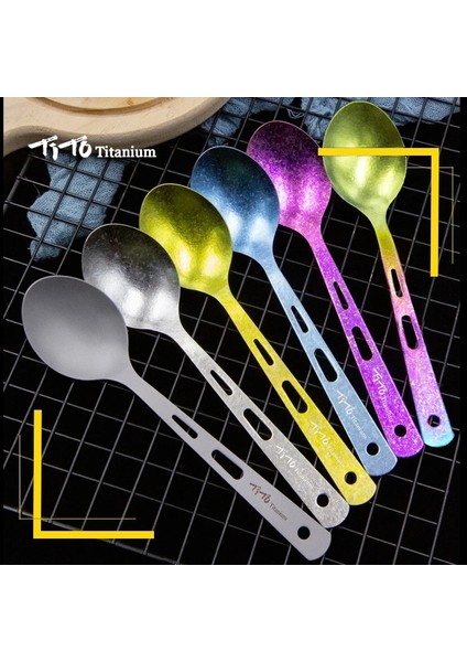 Kaşık Tarzı Tito Titanium Spork Sofra Kombinasyonu Açık Kamp Titanyum Alaşımlı Çatal Koleksiyonu Seyahat Bıçağı Pratik 3 Parça Set Titan (Yurt Dışından) modelleri