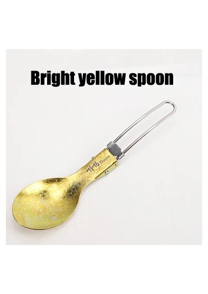Bordo Tarzı Tito Titanyum Katlanır Spork Taşınabilir Açık Kamp Çatal Seyahat Sofra Takımı Yürüyüş Çatal Kaşık Sadece 15G (Yurt Dışından)