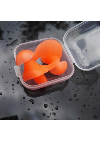 Turuncu Tarzı 1 Çift Su Geçirmez Yumuşak Kulak Tıkaçları Çevresel Silikon Toz Geçirmez Kulak Tıkaçları Dalış Su Sporları Yüzme Aksesuarları Freeg (Yurt Dışından)