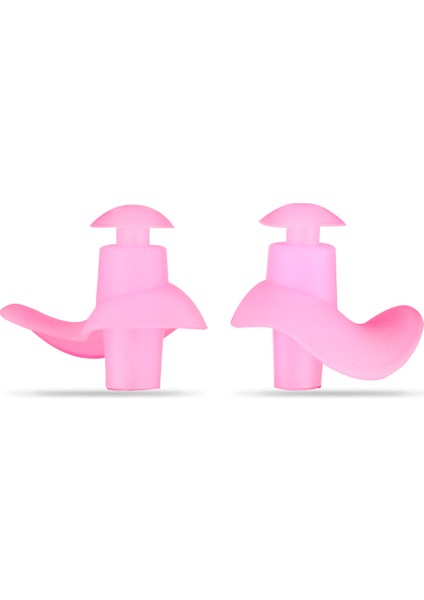 2pembe Stil Yumuşak Silikon Kulak Tıkaçları Su Geçirmez Toz Geçirmez Kulaklık Başlıkları Su Sporları Yüzme Aksesuarları Yeniden Kullanılabilir Kulak Koruması Gürültü Önleme (Yurt Dışından)