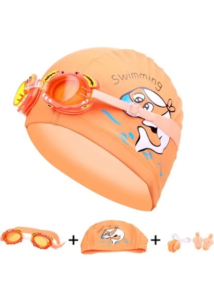 Pembe Yüzme Gözlüğü Stili Çocuk Yüzme Gözlükleri Karikatür Çocuklar Yüzme Kapakları Kulak Tıkacı Profesyonel Balık Yengeç Gözlük Arena Su Geçirmez Yüzme Gözlükleri (Yurt Dışından) fırsatları