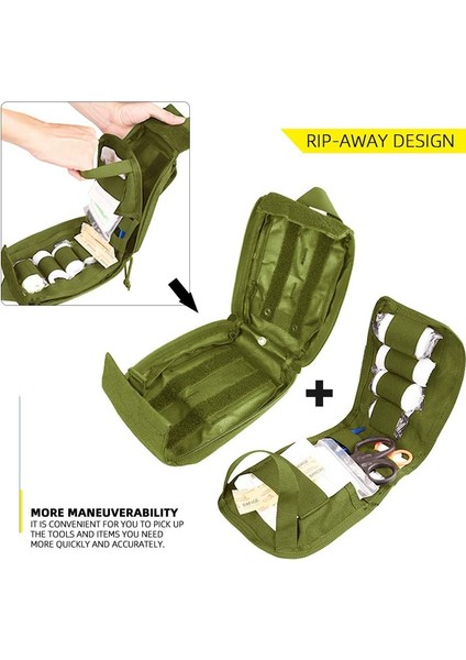 Type3 Aku Stili Taktik Molle Ilk Yardım Seti Tıbbi Çanta Edc Kılıfı Acil Kamp Survival Alet Çantası Paketi Açık El Feneri Turnike Kılıfı (Yurt Dışından) indirimleri
