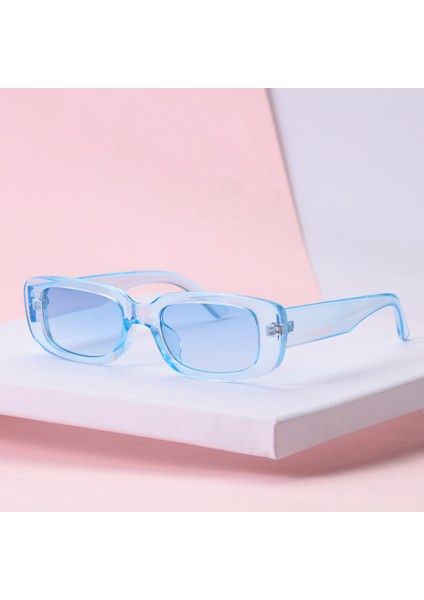 Gri-Pembe Tarzı Küçük Dikdörtgen Kare Çerçeve Açık Sürüş Bisiklet Kadın Güneş Gözlüğü Uv Rotection Plaj Moda Koruyucu Serin Gözlük (Yurt Dışından) fırsatları