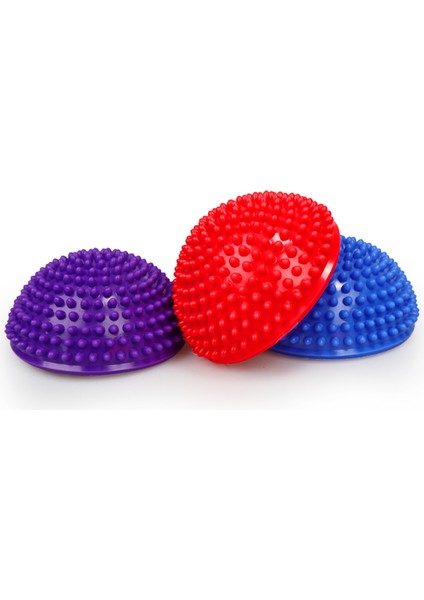 Gök Mavisi Tarzı 16CM Yoga Topu Pvc Şişme Masaj Noktası Yarım Fit Top Denge Eğitmen Sabitleyici Spor Pilates Fitness Dengeleme Topu (Yurt Dışından)