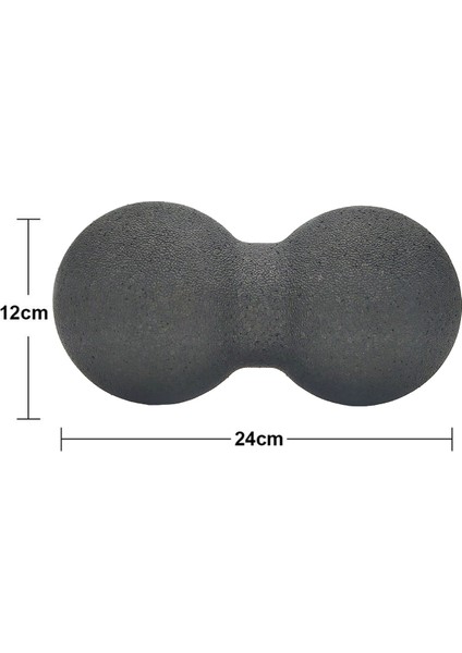 SIYAH24CM Tarzı Fıstık Masaj Topu Seti Lakros Topu Fiziksel Tetik Nokta Terapisi Miyofasiyal Top Kas Düğümleri Yoga Crossfit Kendi Kendine Masaj (Yurt Dışından)