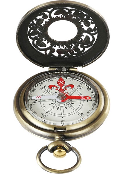 Altın Tarzı Retro Açık Yürüyüş Navigasyon Pusulası Eski Bronz Cep Pusulası Çocuk Hediye Retro Cep Saati Pusula Açık Aracı (Yurt Dışından)