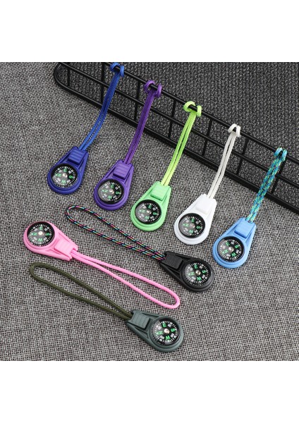 Yeşil Stil 2 Adet Fermuar Kuyruk Halat Cep Pusulalar Kamp Yürüyüş Edc Mini Pusula Paracord Bilezik Dişli Survival Anahtarlık Açık Aracı (Yurt Dışından) fırsatları