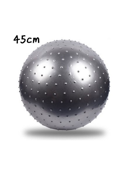 Gri Stil Spor Yoga Topu Bola Pilates Fitness Parçacık Dengesi Fitness Topu Egzersiz Pilates Egzersiz Masaj Topu 45 cm Pvc Fitness (Yurt Dışından)