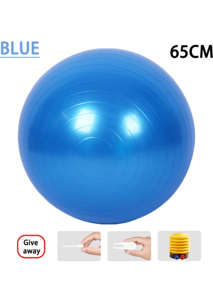 Mavi 65CM Tarzı Pvc Fitness Topu Yoga Topu Kalınlaşmış Patlamaya Dayanıklı Spor Home Gym Pilates Ekipmanları Denge Topu 25CMCMCMCMCM (Yurt Dışından)