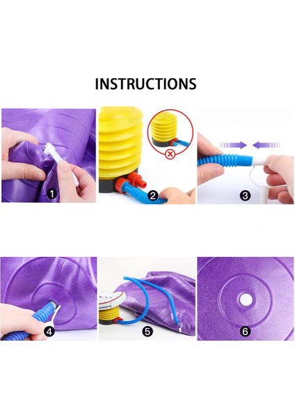 Mavi 65CM Tarzı Pvc Fitness Topu Yoga Topu Kalınlaşmış Patlamaya Dayanıklı Spor Home Gym Pilates Ekipmanları Denge Topu 25CMCMCMCMCM (Yurt Dışından)