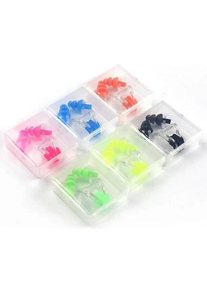 Mavi Stil 1 Takım Unisex Burun Klipsi Kulak Tıkaçları Set Kutusu Su Geçirmez Yüzme Burun Klipsi Yumuşak Silikon Kulak Tıkaçları Seti Sörf Yüzme Havuzu Aksesuarları (Yurt Dışından) fiyatları