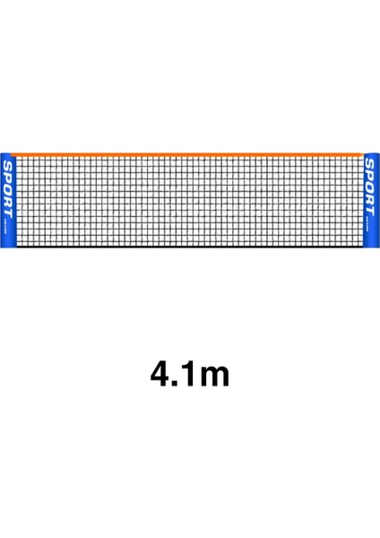 Chaoduo Shop 4,1 M Stili Katlanabilir Portatif Kort Arabası Kolay Kurulum Badminton Pe Tenis Ağı Standart Yetişkinler Çocuklar Spor Eğitimi Plaj Iç Mekan Dış Mekan (Yurt Dışından)