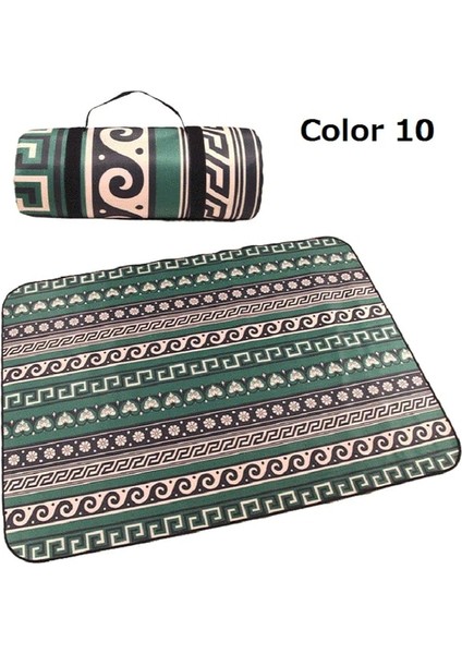 Renk 10 Tarzı 150X130CM Açık Kamp Mat Moda Ulus Tarzı Baskılı Kalınlaşmış Taşınabilir Neme Dayanıklı Mat Aile Beald Oyun Pedi Için (Yurt Dışından)