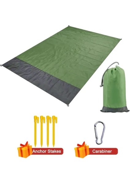 Ordu Yeşili Tarzı 2x2.1m Açık Suya Dayanıklı Kamp Beachmat, cm Katlanabilir Arpet Battaniye, Neme Dayanıklı Çadır Yastık Yatak Örtüsü (Yurt Dışından)