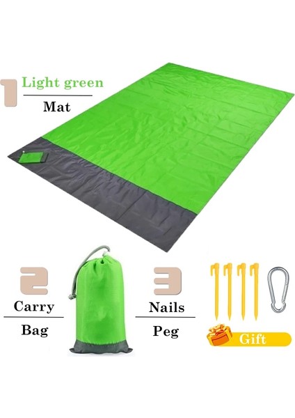 Açık Yeşil Tarzı 200CM x 210CM Su Geçirmez Kamp Mat Plaj Battaniyesi Açık Taşınabilir Hafif Mattreknic Battaniye Turizm Zemin Halı Katlanır Çadır (Yurt Dışından)