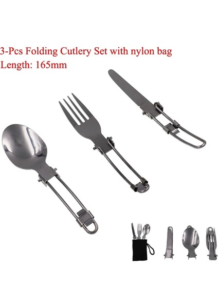 Kırmızı Stil Uzun Tencere Sırt Çantası Spork Çatal Paslanmaz Çelik Katlama Bıçağı Kap Kaşık Seti Combo Amp Çatal Sofra Takımı Sofra Takımı (Yurt Dışından)