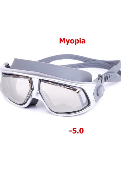 Gri -500 Tarzı Anti Sis Uv Koruma Diyoptri Yüzme Gözlükleri Su Geçirmez Yetişkin Yüzme Gözlükleri Erkek Kadın Polarize Havuz Miyopi Yüzme Gözlükleri (Yurt Dışından)