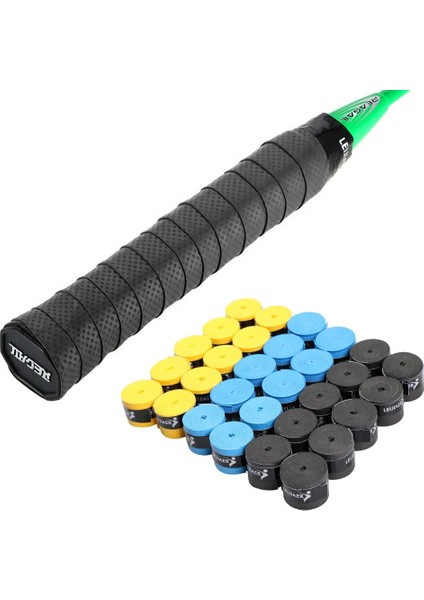 30 Adet Tarzı Adet Değiştirilebilir Kaymaz Raket Üst Tutma Yerleri Sapları Tenis Badminton Squash Raket Bandı Teri Emici Tutma Kolu (Yurt Dışından)