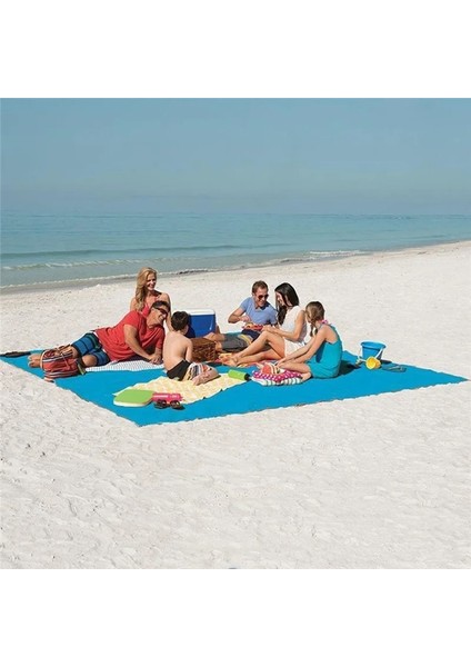 Mavi Stil 150X120CM 2m * 2m Kamp Kumsuz Sihirli Plaj Kumsuz Mat Seyahat Açık Büyük Yatak Su Geçirmez Çanta Battaniye Katlanabilir (Yurt Dışından) indirimleri