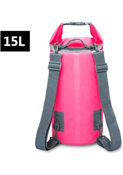 15L Pembe Tarzı 15LLL Su Geçirmez Çanta Kuru Çanta Pvc Su Geçirmez Sırt Çantası Spor Çantası Rafting Yüzme Sırt Çantaları Geçirimsiz Kuru Çanta (Yurt Dışından)