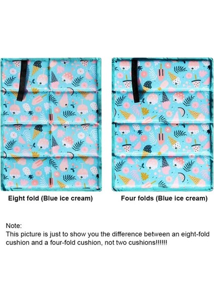 Mavi Dondurma Tarzı Dört Kat 2022 Yeni Açık Kamp Mat Taşınabilir Katlanır Küçük Mat Oxford Kumaş Plaj Minderi Neme Dayanıklı Isı Yalıtımı (Yurt Dışından)
