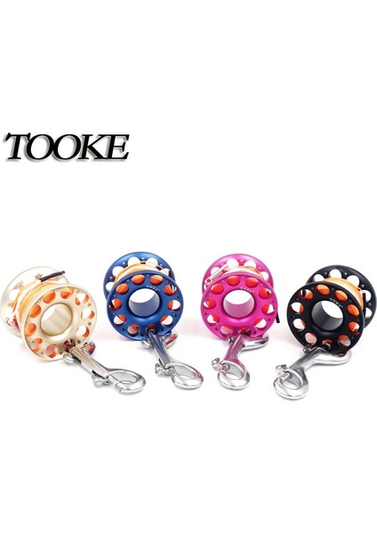 15M Altın Stili Tüplü Alüminyum Dalış Makarası Parmak Makarası Düz ​​çizgi Yapış Cıvata Kancası Şnorkel Mağarası Dalış Sualtı Balıkçılığı Için (Yurt Dışından) modelleri