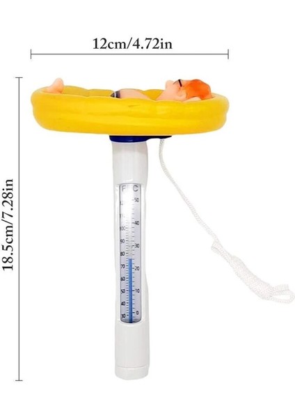 Bir Stil Taşınabilir Abs Plastik Yüzme Havuzu Yüzer Termometre Küvet Spa Jakuzi Balık Havuzları Su Sıcaklığı Ölçüm Ölçer (Yurt Dışından)
