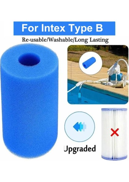 Tip Iı Stili Yüzme Havuzu Filtre Köpüğü Yeniden Kullanılabilir Yıkanabilir HAS1IIIVI Dvııb Tipi Havuz Filtresi Sünger Kartuşu Uygun Kabarcık Jetli (Yurt Dışından) modelleri