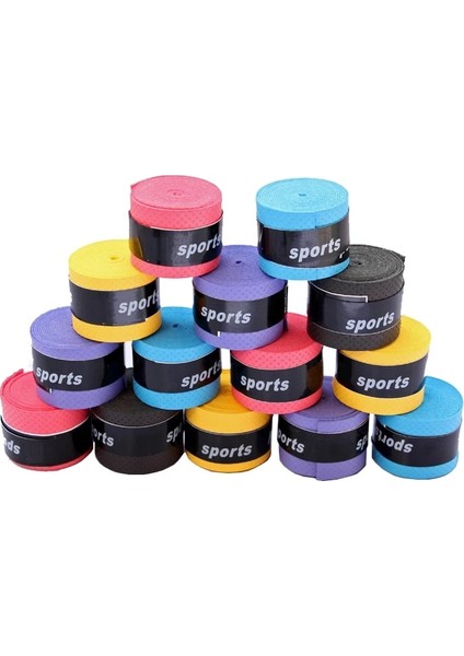 10 Adet Çok Renkli Stil 10 Adet Tenis Overgrips Bant Kaymaz Bisiklet Gidon Spor Badminton Raket Sapları Ter Bandı Balıkçılık Çubukları Aşırı Kavrama Ter Bandı (Yurt Dışından)