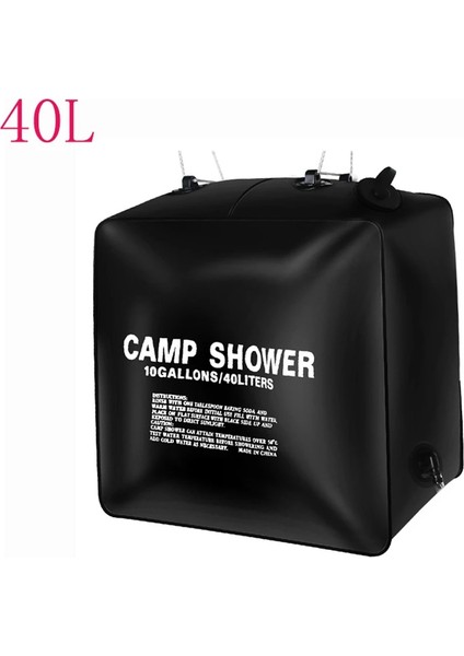 Chaoduo Shop 20L Tarzı 40LL Outdoor Camping Solar Hot Water Shower Bag Foldable Portable Hiking Hiking Camping Bath Bag Pet Cleaning Water Bag (Yurt Dışından)