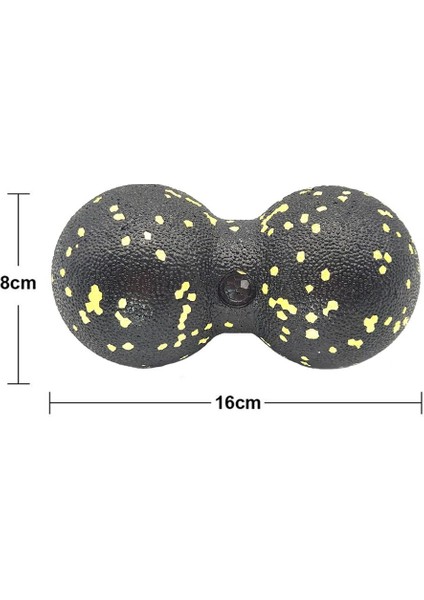 SIYAHSARI16CM Tarzı Fıstık Masaj Topu Seti Lakros Topu Fiziksel Tetik Nokta Terapisi Miyofasyal Serbest Bırakma Kas Düğümleri Yoga Crossfit Kendi Kendine Masaj (Yurt Dışından)