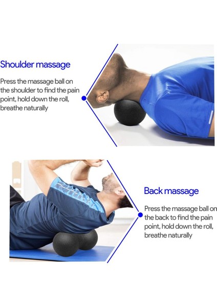 SIYAHSARI16CM Tarzı Fıstık Masaj Topu Seti Lakros Topu Fiziksel Tetik Nokta Terapisi Miyofasyal Serbest Bırakma Kas Düğümleri Yoga Crossfit Kendi Kendine Masaj (Yurt Dışından)