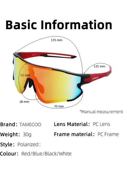Sarı Stil Siyah ve Kırmızı Tamecoo UV400 Bisiklet Gözlükleri Spor Güneş Gözlüğü Polarize Mtb Bisiklet Bisiklet Gözlük Benim Için Güneş Gözlüğü Lentes De Ciclismo (Yurt Dışından) modelleri