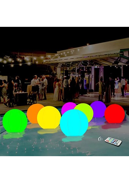 Beyaz Stil 40CM Parlayan Top Şişme Aydınlık Top LED Top Dekoratif Plaj Topu Açık Yüzme Havuzu Havuz Spor Ekipmanları Için (Yurt Dışından)