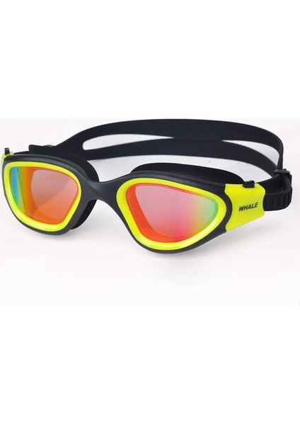 Sarı Stil Profesyonel Yetişkin Buğu Önleyici Uv Koruma Lens Erkek Kadın Yüzme Gözlükleri Su Geçirmez Ayarlanabilir Silikon Yüzmek Glasseool (Yurt Dışından)