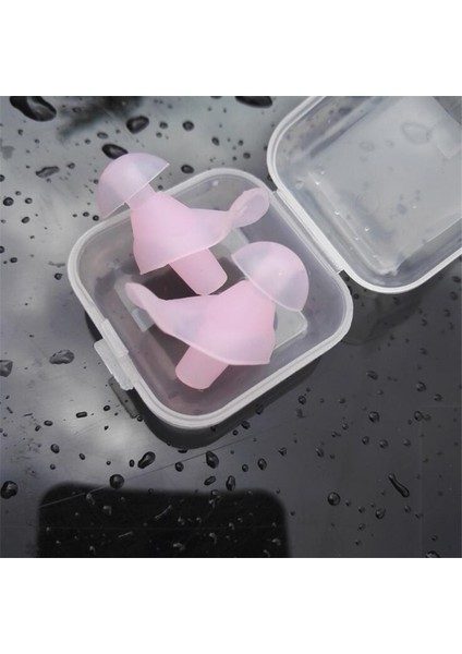 Pembe Tarzı 1 Çift Su Geçirmez Yumuşak Kulak Tıkaçları Çevresel Silikon Toz Geçirmez Kulak Tıkaçları Dalış Su Sporları Yüzme Aksesuarları Freeg (Yurt Dışından)
