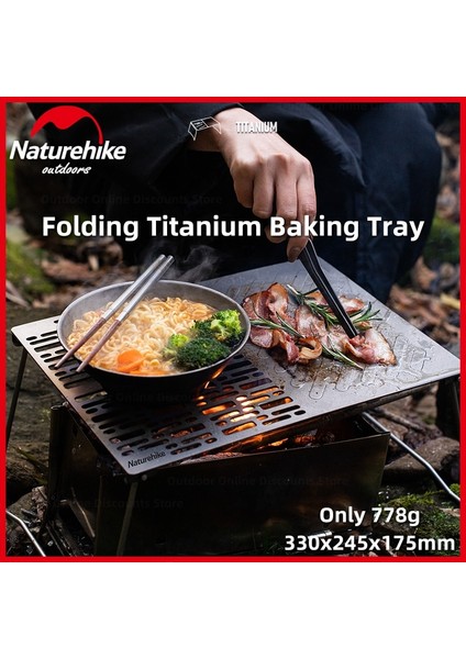 S - Klip Stili Naturehike Katlanır Titanyum Barbekü Tabağı Kamp Taşınabilir Yakacak Odun Barbekü Plaka Titanyum Gıda Klipsi Ultralight Açık Fırın Tepsisi (Yurt Dışından) fiyatları