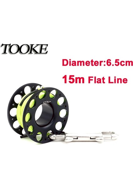 15M Siyah G Stili Tüplü Alüminyum Dalış Makarası Parmak Makarası Düz ​​çizgi Yapış Cıvata Kancası Şnorkel Mağarası Dalış Sualtı Balıkçılığı Için (Yurt Dışından)