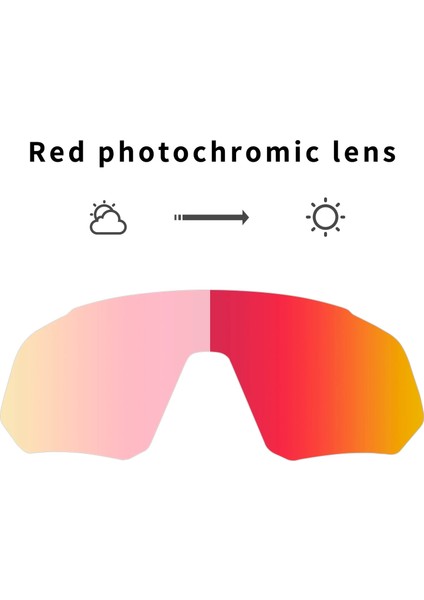 Kırmızı Fotokromik Stil Uygun KE9408 Tam Kırmızı Mavi Yeşil Polarize Lens Fotokromik Yedek Lensler Bisiklet Bisiklet Güneş Gözlükleri Gözlük Çerçevesi (Yurt Dışından)