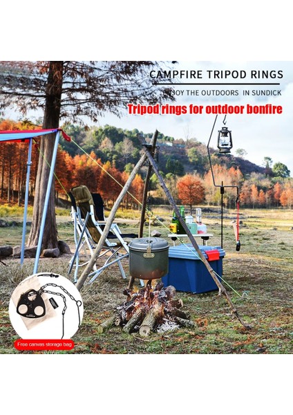 Paslanmaz Çelik Tarzı Tencere Pişirme Tencere Izgarası Paslanmaz Çelik Kamp Izgarası Asılı Tencere Standı Seti Açık Tripod Asılı Raf (Yurt Dışından) fırsatları