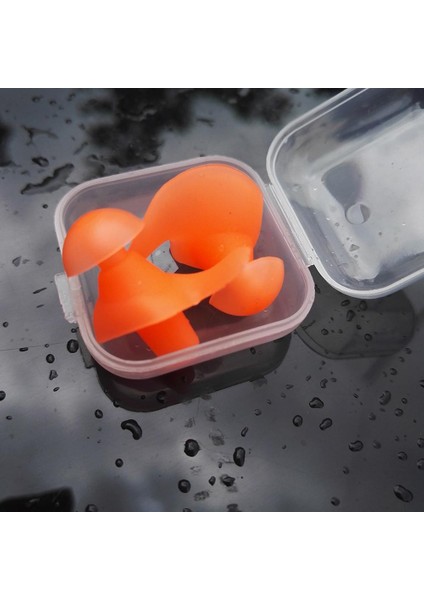 Turuncu Tarzı Mounchaair Yumuşak Kulak Tıkaçları Çevresel Silikon Su Geçirmez Toz Geçirmez Kulak Tıkaçları Dalış Su Sporları Yüzme Aksesuarları (Yurt Dışından)